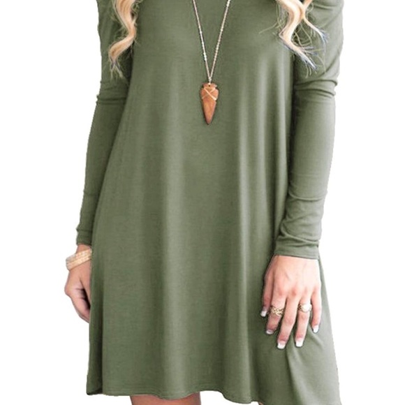 Cold Shoulder Woman’s Tunic Swing Dress *NWT* - Picture 2 of 4